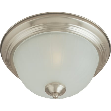 Maxim Lighting Essentials 1-Light 11.5" Wide Satin Nickel Flush Mount Light 5830FTSN
